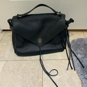 Rebecca Minkoff Black Leather Darren Messenger Bag